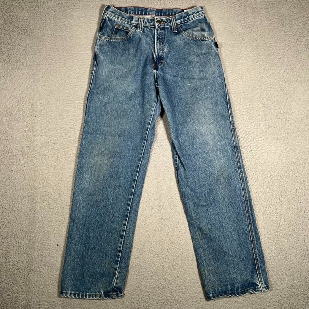 Riverside FR Jeans Mens 30x31 Blue‎ Flame Resistant Denim Straight Workwear Logo